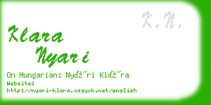 klara nyari business card